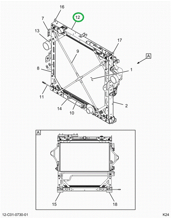 2518677C1 CHANNEL,RADIATOR, TOP CHANNEL
