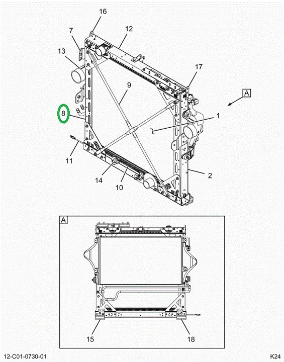 2518679C1 CHANNEL,RADIATOR, LEFT CHANNEL