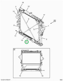 2518680C1 CHANNEL,RADIATOR, BOTTOM CHANN