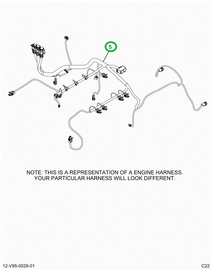 2518841C92 Harness, Master,  Left Isx Eng