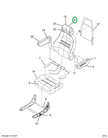2519160C1 COVER, SEAT BACK BLACK MORDURA