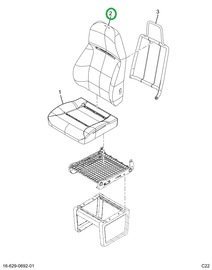 2519161C1 COVER, SEAT BACK, CHARCOAL