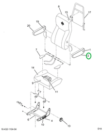 2519179C1 COVER,ARMREST, CHARCOAL VINYL