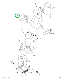 2519180C1 COVER, ARMREST, CHARCOAL VINYL