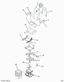 2519188C91 CUSHION,UPHOLSTERED SEAT BACK