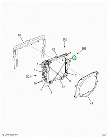 2519385C91 RADIATOR, ASSEMBLY, CORE AND T