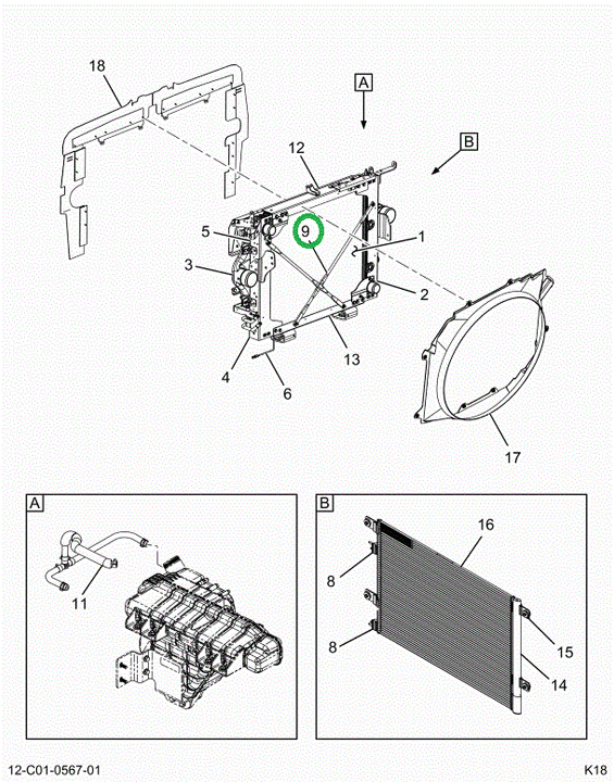 2519387C91 BAR,TIE BARS, RADIATOR SUPPORT