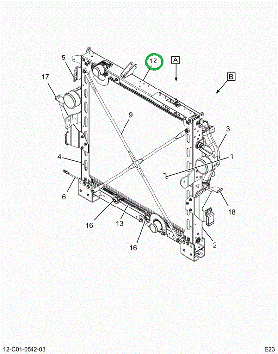 2519389C91 CHANNEL, RADIATOR TOP SUPPORT