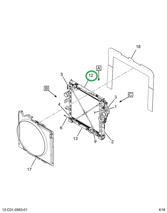 2519392C91 CHANNEL, RADIATOR TOP SUPPORT