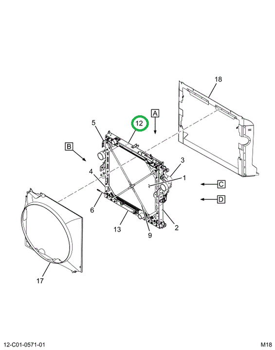 2519393C91 CHANNEL, RADIATOR TOP SUPPORT