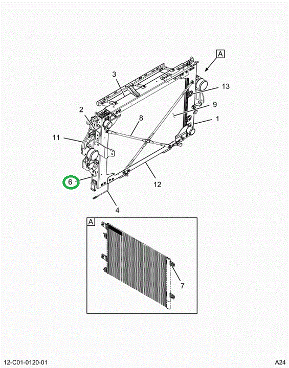 2519399C91 CHANNEL, RADIATOR LEFT SIDE SU