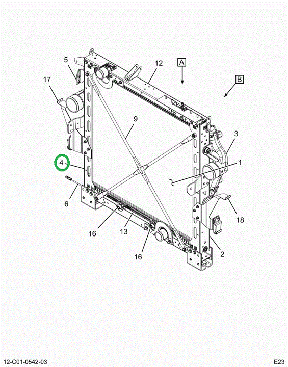 2519400C91 CHANNEL, RADIATOR LEFT SIDE SU