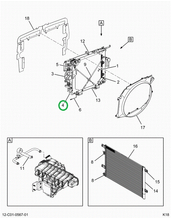 2519401C91 CHANNEL, RADIATOR LEFT SIDE SU