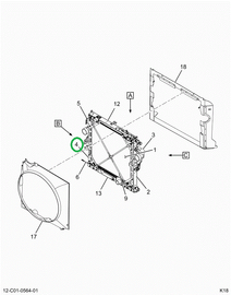2519402C91 CHANNEL, RADIATOR LEFT SIDE SU