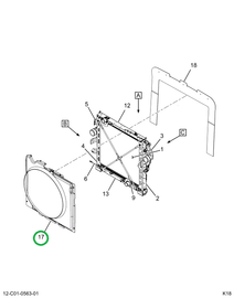 2519423C91 SHROUD, RADIATOR FAN