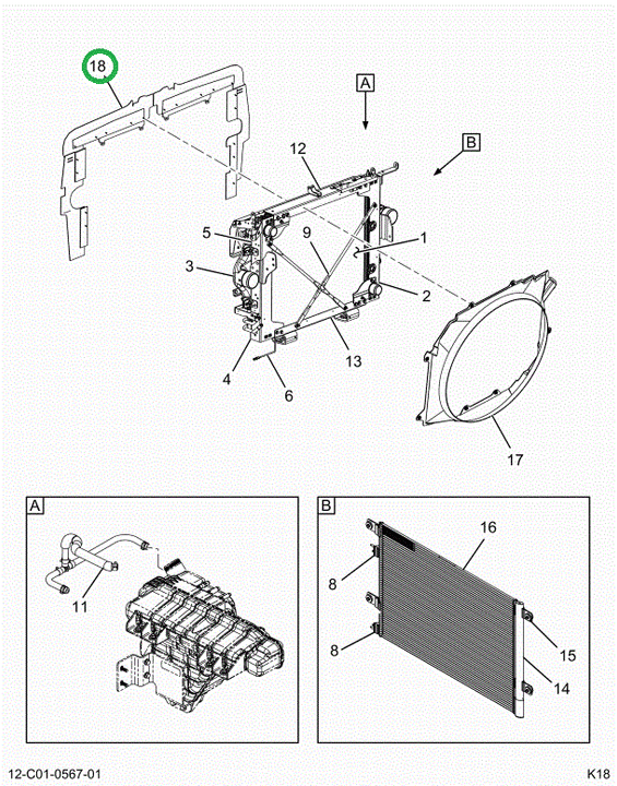 2519425C91 SHIELD, RADIATOR RECIRCULATION