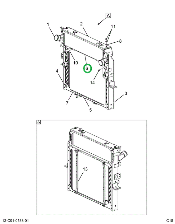 2519435C91 CHANNEL, CENTER, RADIATOR MOUN