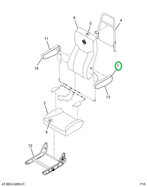 2519457C1 Armrest, Seat, Driver Nat Grn