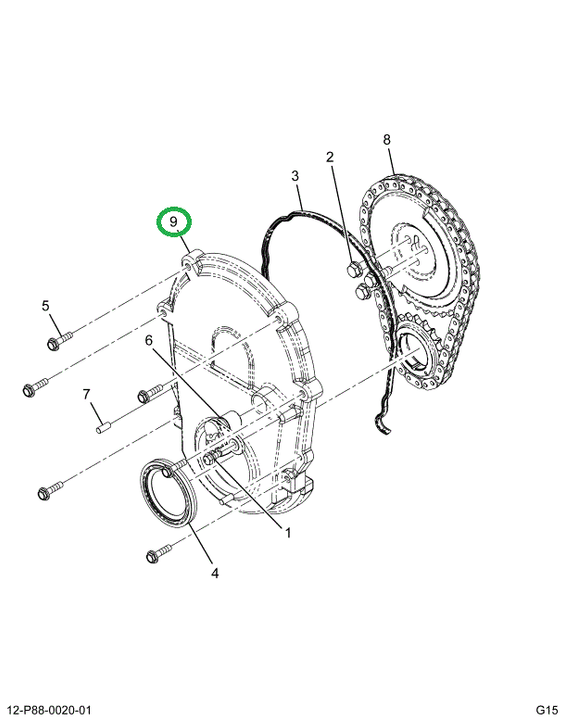 2519612C91 COVER, FRONT TIMING