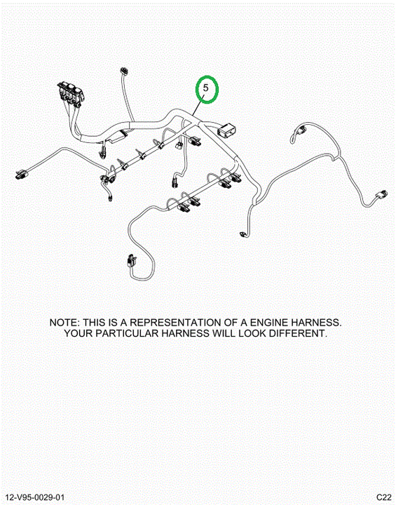 2519663C91 Harness, Master,  Hx Isx Engin