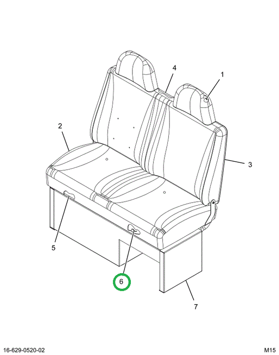 2519906C1 Upholstered Bottom Cushion