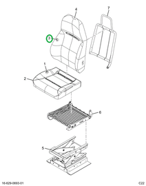 2519921C1 CUSHION,UPHOLSTERED BACK CUSHI