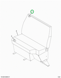 2519971C1 Cushion, Upholstered Back