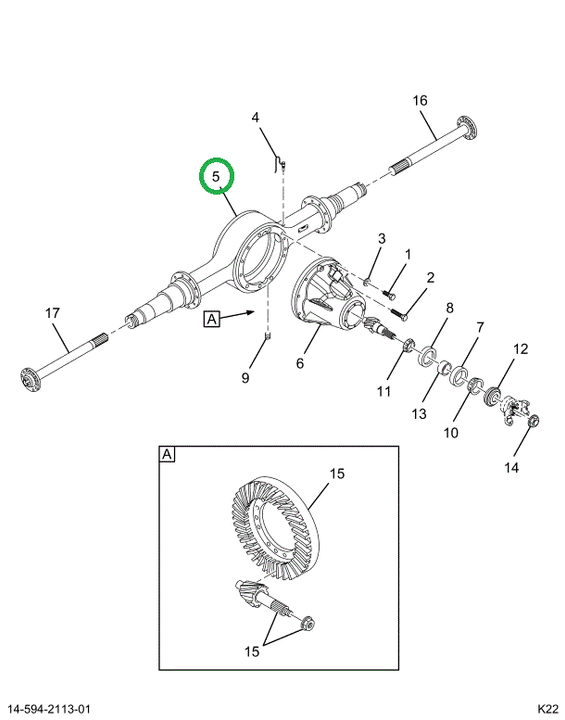 2520190C92 HOUSING, DANA AXLE S130