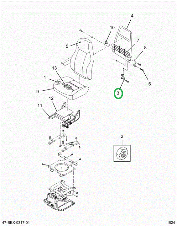 2520328C1 Bracket, Seat Adjustment