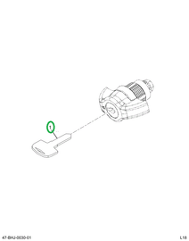 2520329C1 KEY, VANDAL LOCK R001 FLAT MET