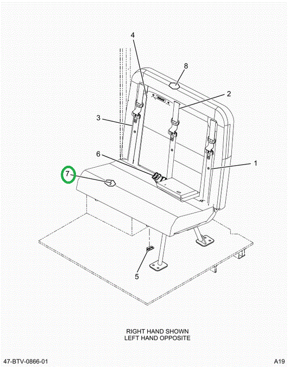 2520459C1 Foam, Cushion Seat 45 Inch