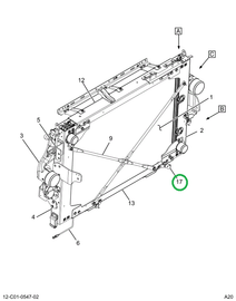 2520547C1 BRACKET, RIGHT CORNER