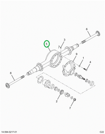 2520755C91 HOUSING,AXLE HOUSING 19060 R34
