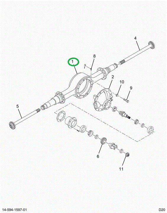 2520757C91 Axle Housing 19060 S Ro