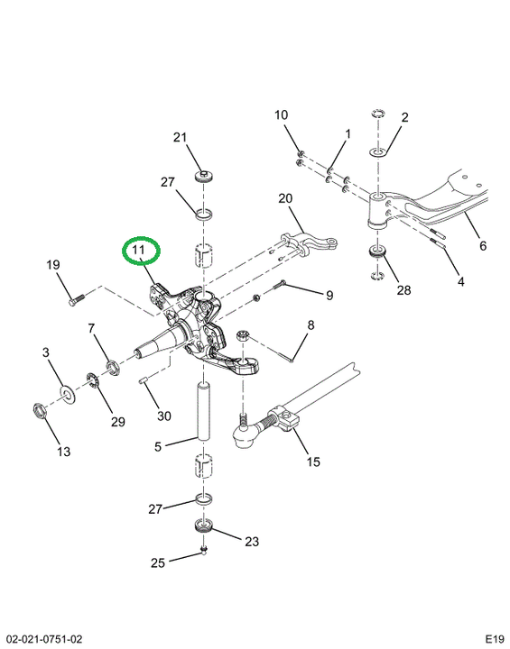 2520761C91 Knuckle Assy Rh