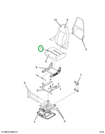 2520820C1 Cushion, Bottom W/upholstery