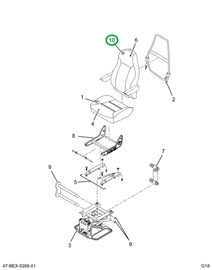 2520822C1 Cushion, Back W/upholstery