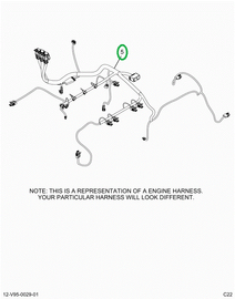 2520832C91 Harness, Lt Isx Engine, Vertic