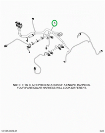 2520833C91 Harness, Lt Isx Engine, Vertic