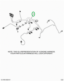 2520842C91 Harness, Lt Isx Engine, Vertic