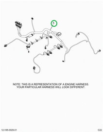 2520845C91 Harness, Lt Isx Engine, Vertic