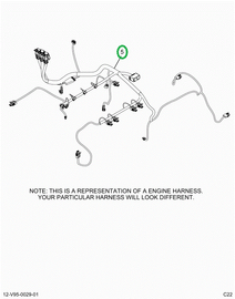 2520865C91 Harness, A26 Engine, Vertical