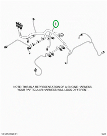 2520866C91 Harness, A26 Engine, Vertical