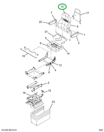 2520912C1 Upholstery, Seat Back