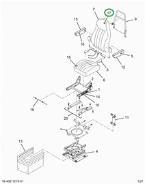 2520925C1 Cushion, Upholstered Seat Back