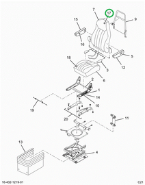 2520930C1 Cushion, Upholstered Seat Back