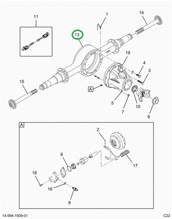 2520938C91 Axle Housing