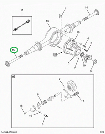 2520940C91 Axle Shaft Rt