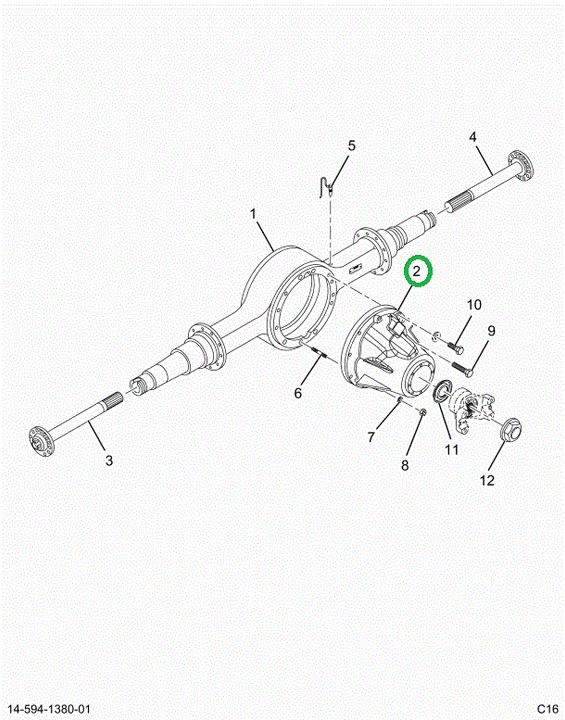 2521010C91 Dana Diff Assembly S23-172 525