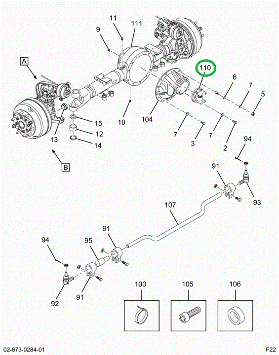 2521018C91 Yoke Assembly Spindel Lt